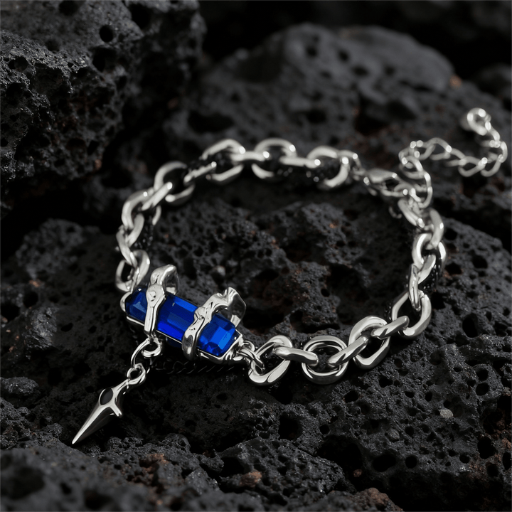 FREE Today: Metallic Link Gem Star Charm Bracelet - Blue - image 4