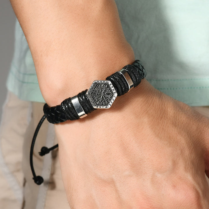 FREE Today: Viking Rune Adorned Twisted Leather Bracelet - image 5