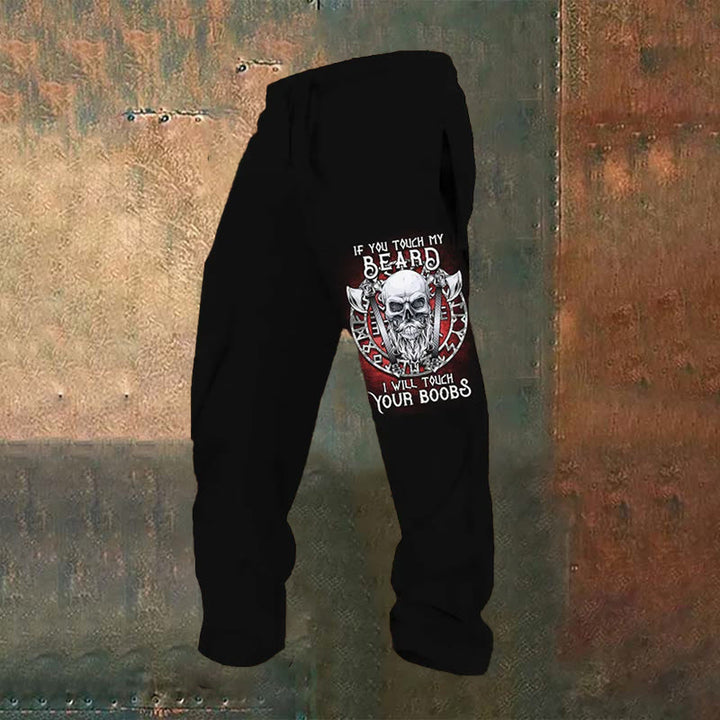 WorldNorse Viking Axe Rune Skull Sweatpants - US/UK/AU52，EU62 (6XL) - image 0