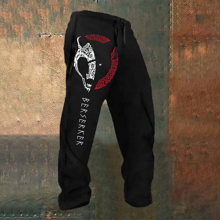 WorldNorse Celtic Knot Wolf Head Sweatpants - US/UK/AU52，EU62 (6XL) - image 0