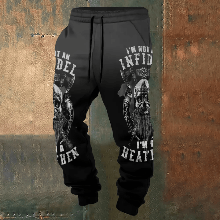 WorldNorse Viking Axe Skull Mjolnir Pattern Sweatpants - US/UK/AU52，EU62 (6XL) - image 0