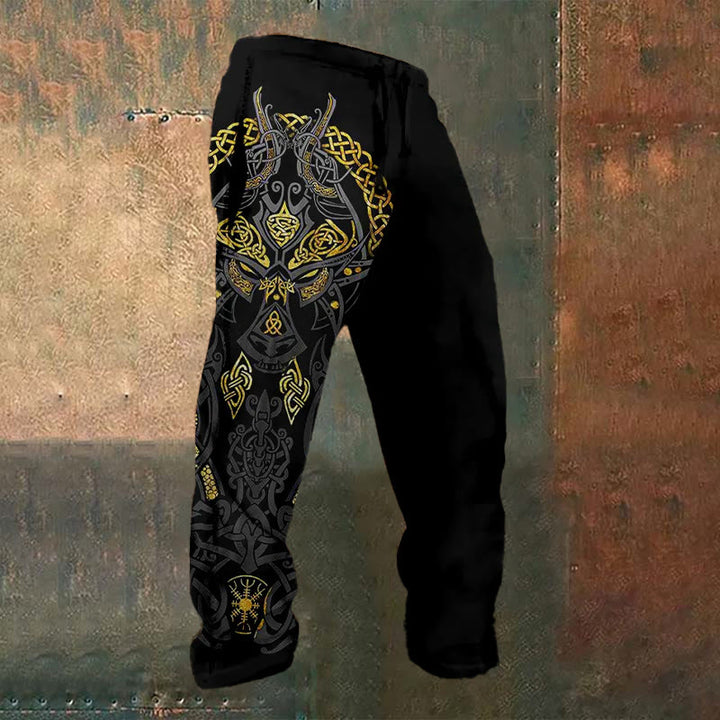 WorldNorse Helm of Awe Fenrir Intricate Pattern Sweatpants - US/UK/AU52，EU62 (6XL) - image 0