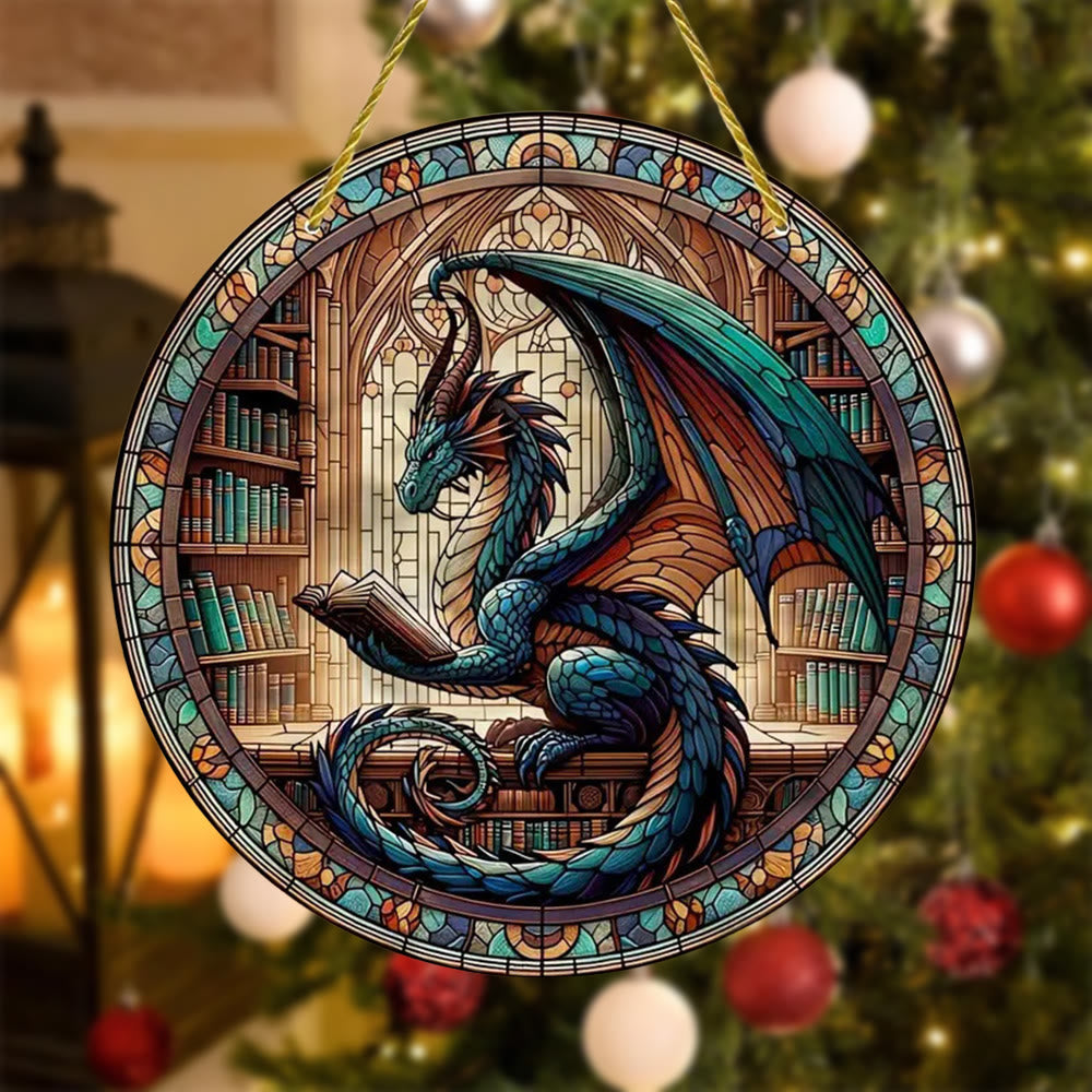 WorldNorse Stained Glass Dragon Niche Christmas Hanging Ornament - image 2