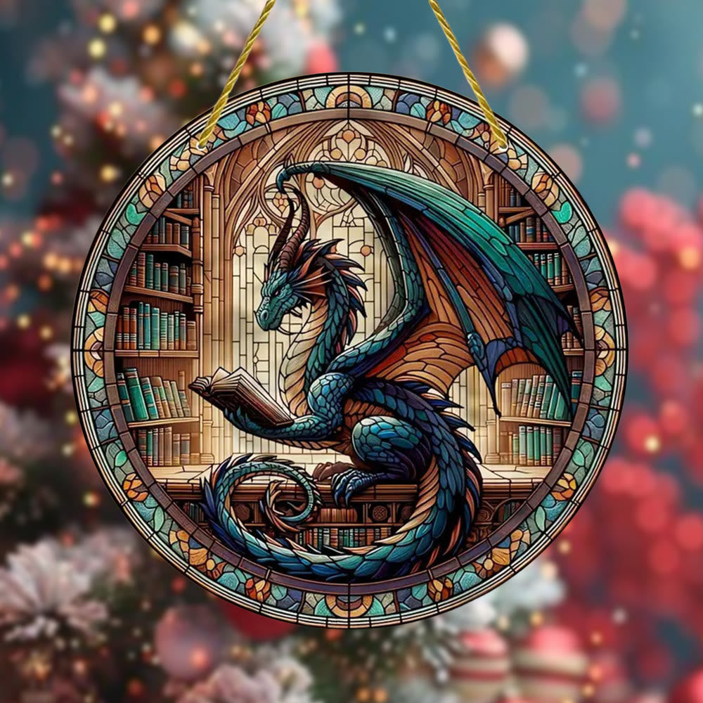 WorldNorse Stained Glass Dragon Niche Christmas Hanging Ornament - image 3
