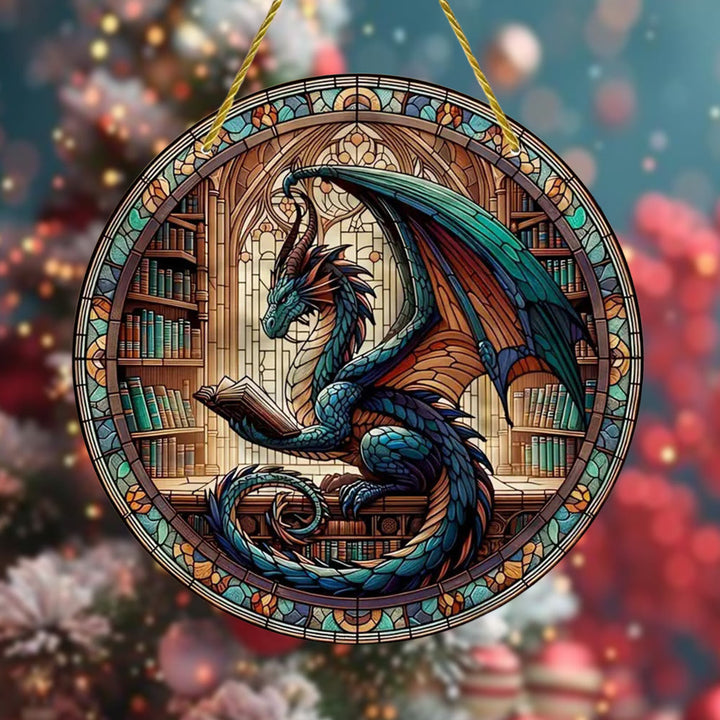 WorldNorse Stained Glass Dragon Niche Christmas Hanging Ornament - image 3