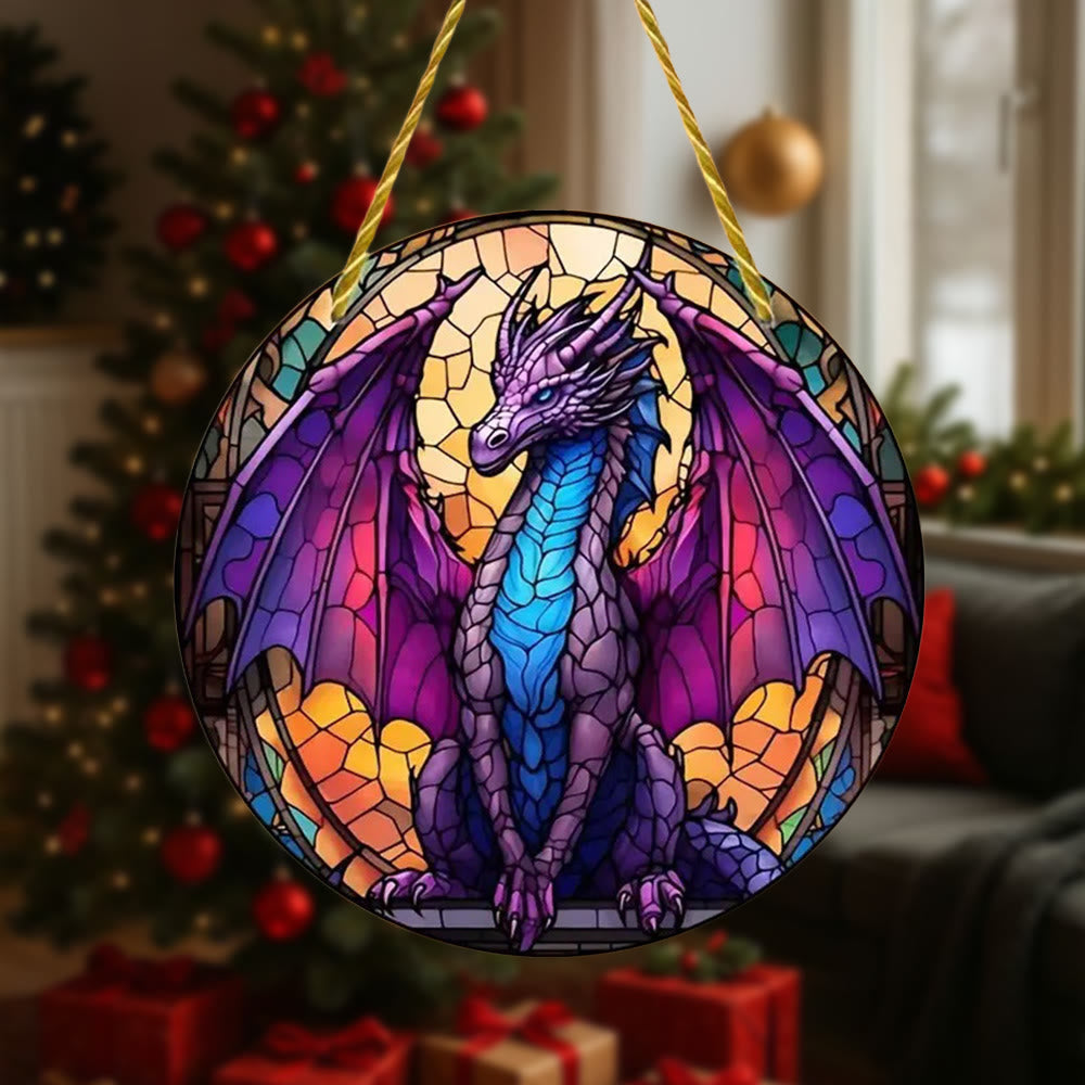 WorldNorse Violet Dragon Bright Scale Christmas Hanging Ornament - image 1