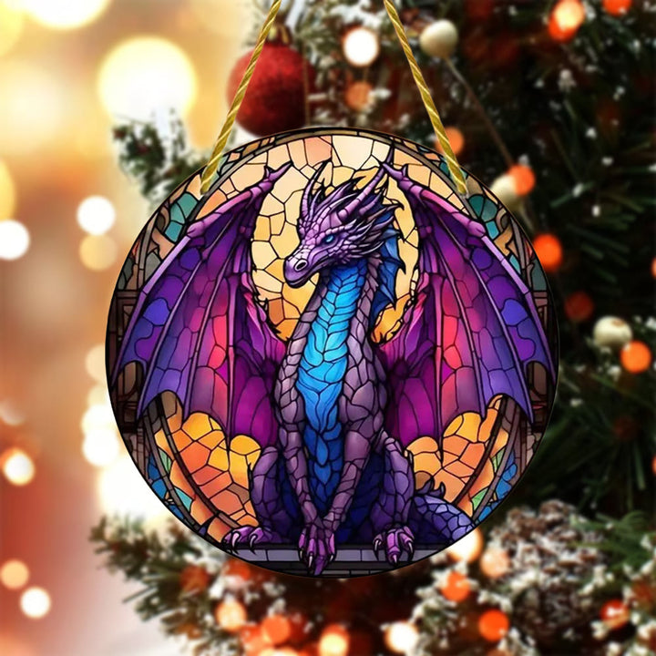 WorldNorse Violet Dragon Bright Scale Christmas Hanging Ornament - image 2