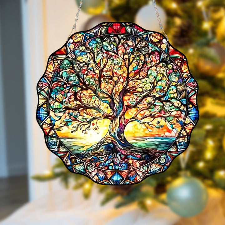 WorldNorse Tree of Life Coastal Sunset Christmas Hanging Ornament - image 2