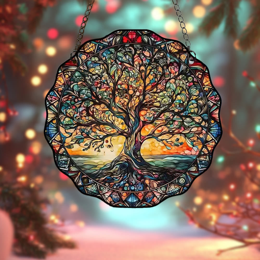 WorldNorse Whimsical Yggdrasil Curved Branch Christmas Hanging Ornament - image 3