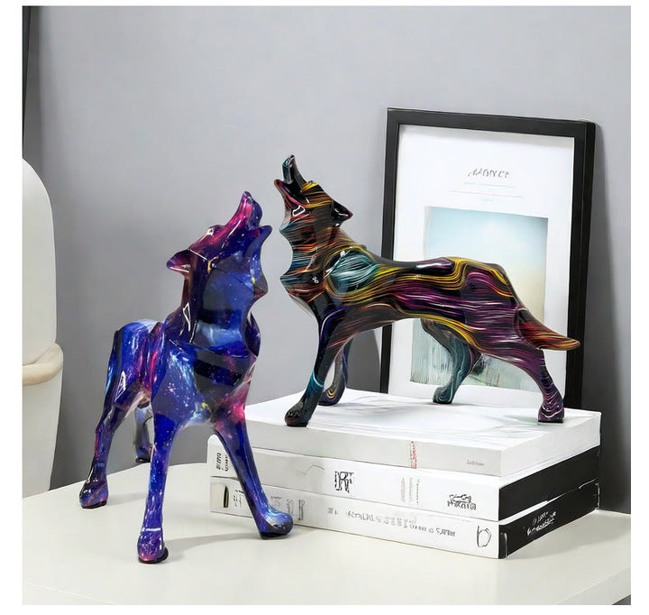 WorldNorse Starry Nebula Howling Wolf Decoration - image 12