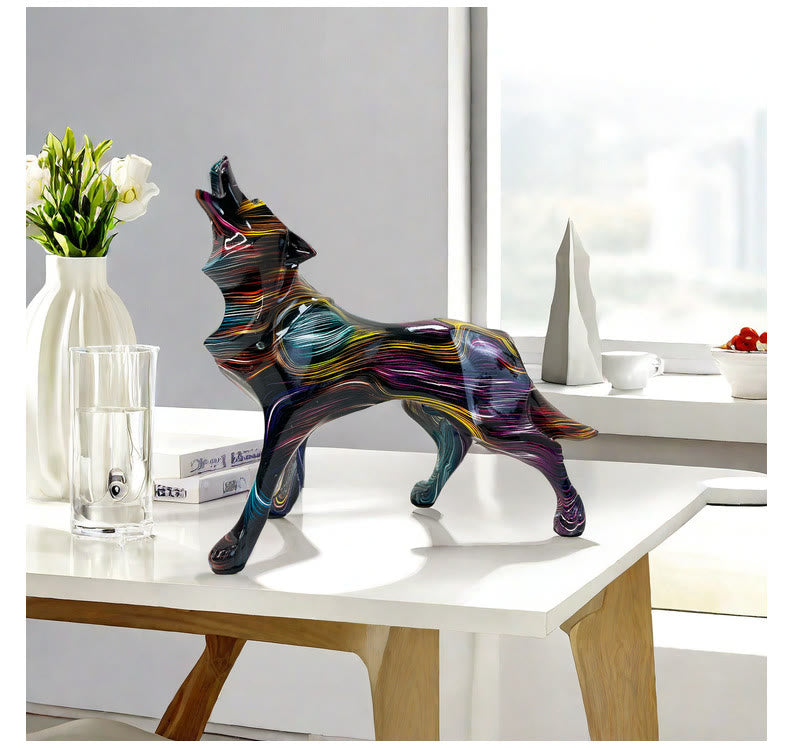 WorldNorse Starry Nebula Howling Wolf Decoration - Lined Wolf - image 11