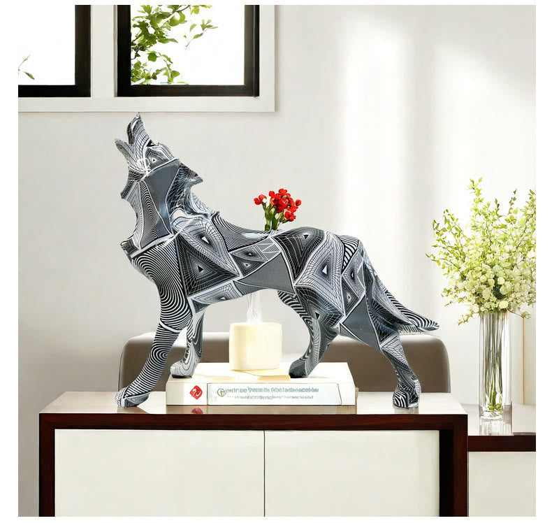 WorldNorse Starry Nebula Howling Wolf Decoration - Striped Wolf - image 10