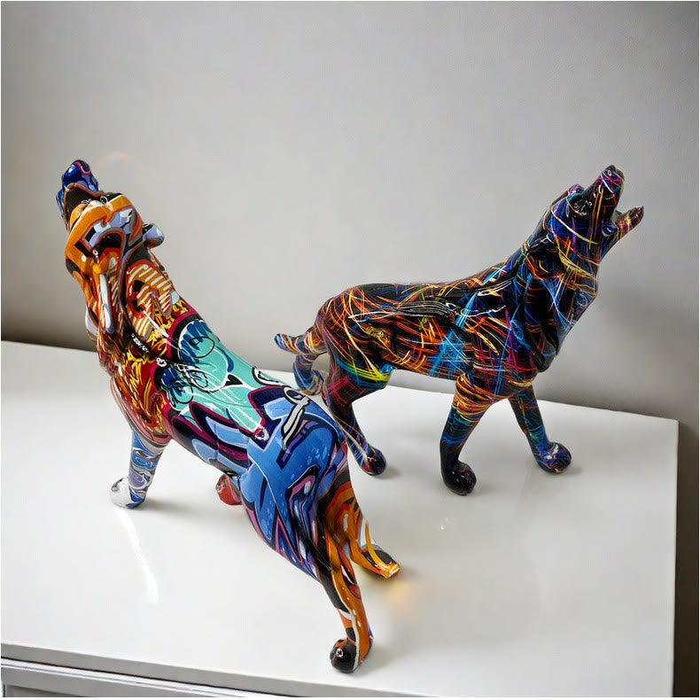 WorldNorse Starry Nebula Howling Wolf Decoration - image 9