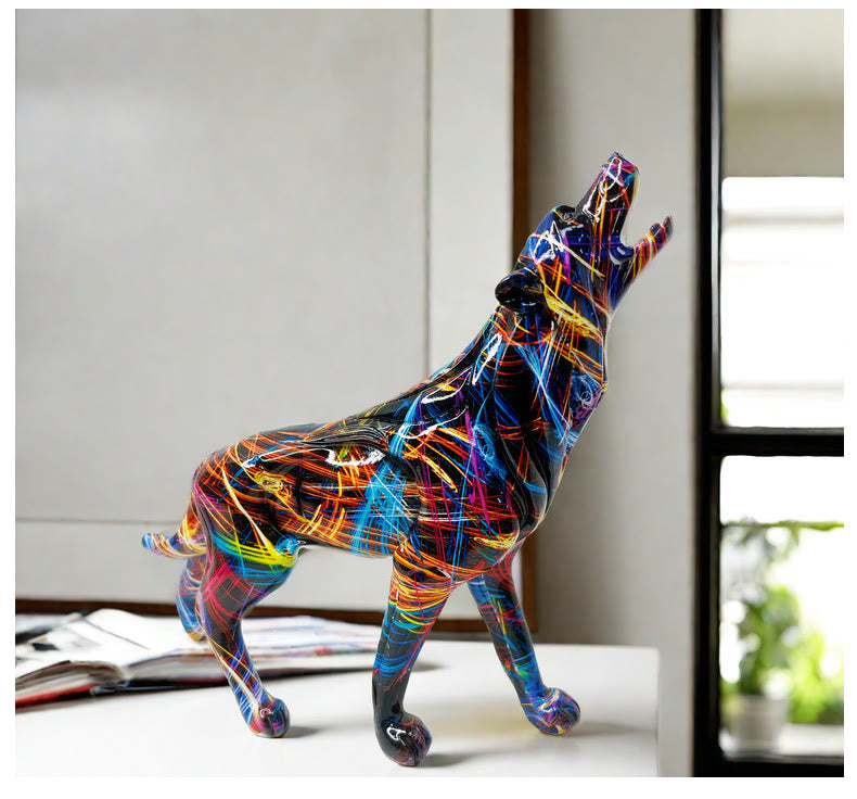 WorldNorse Starry Nebula Howling Wolf Decoration - image 8