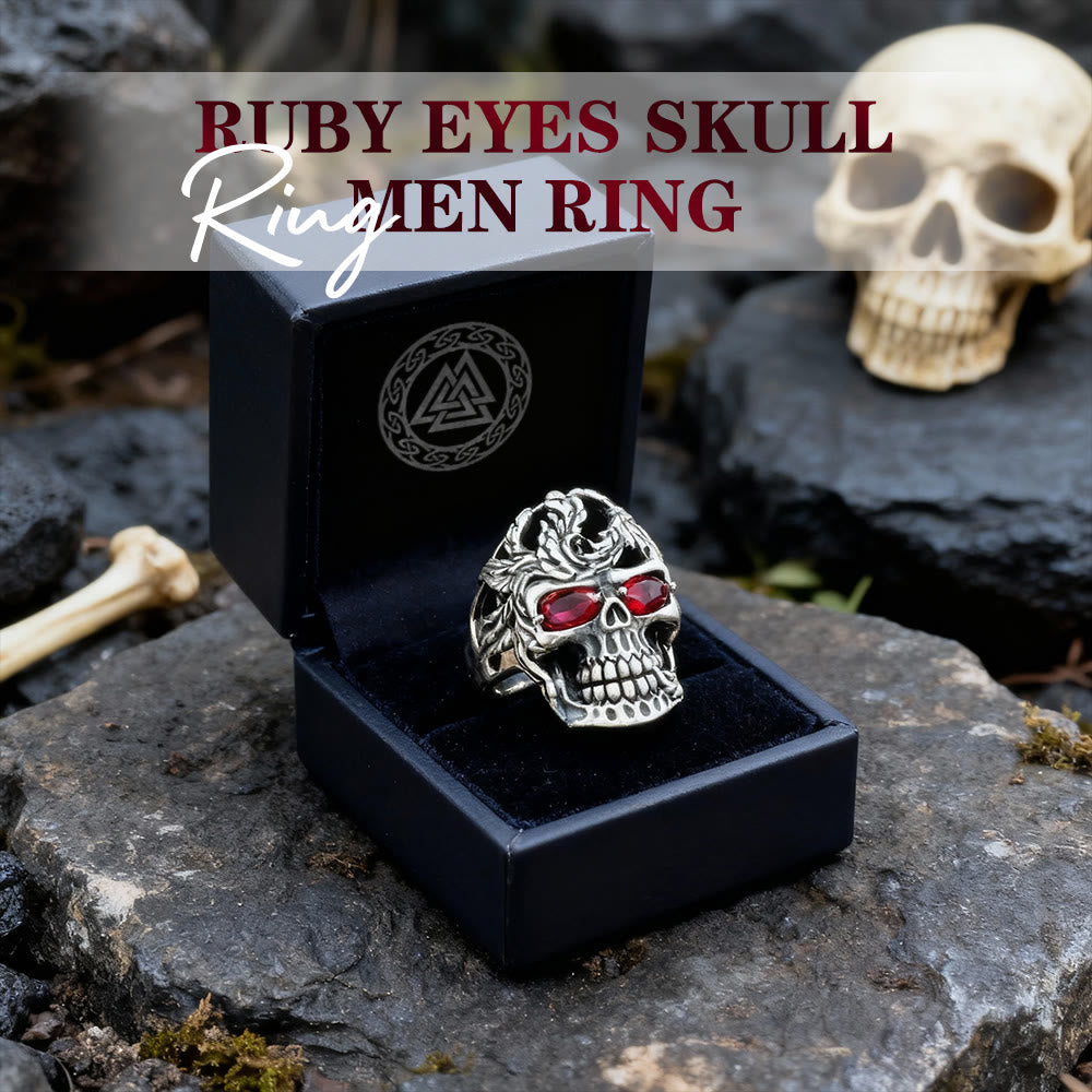 FREE Today: Ruby Eyes Skull Men Ring - image 2