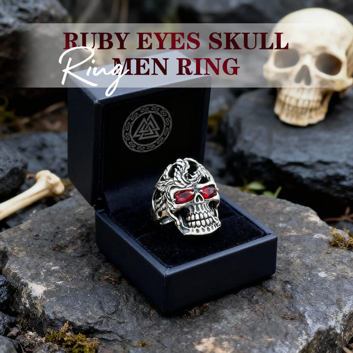 FREE Today: Ruby Eyes Skull Men Ring - image 2