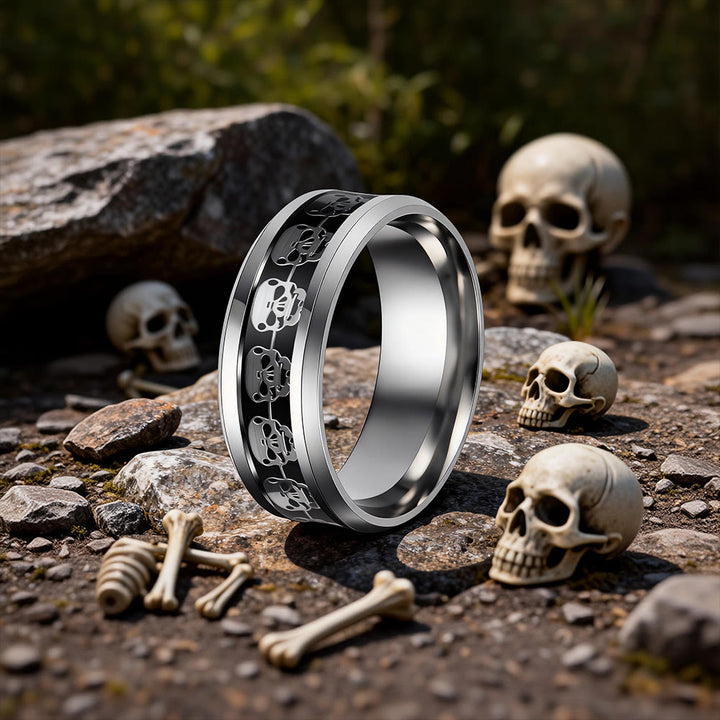 FREE Today: Gothic Stainless Steel Skull Head Ring - Black & Silver - US 13 - image 8