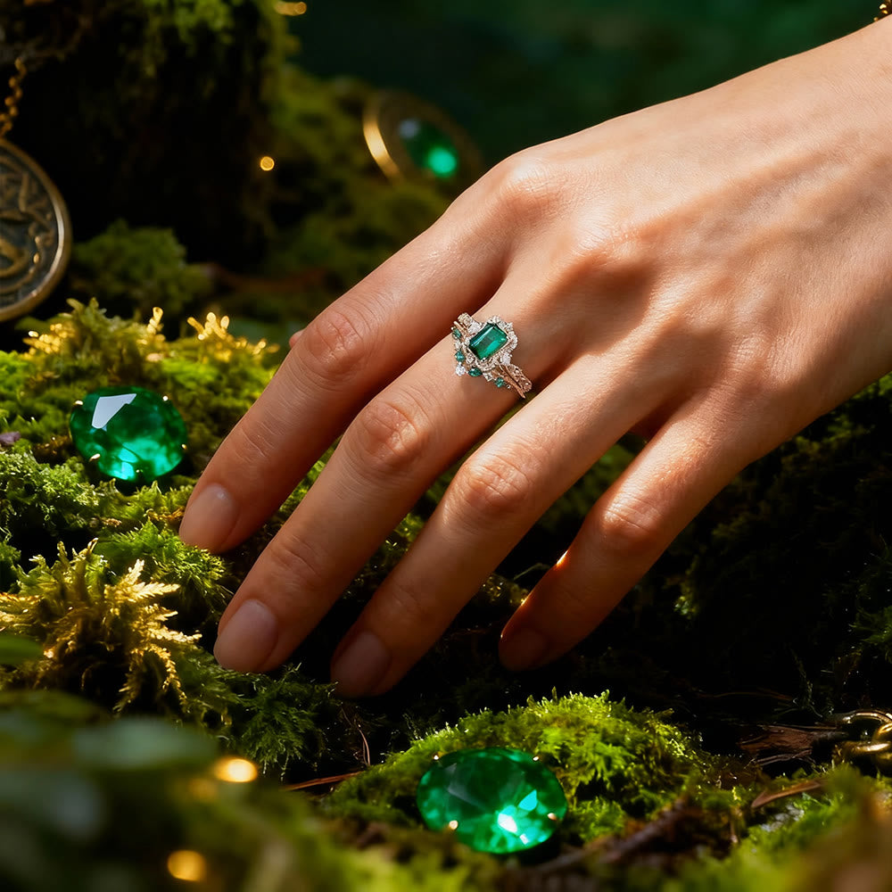 FREE Today: Blessing Emerald Crown Ring Set - image 1