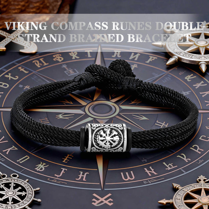 FREE Today: Viking Compass Runes Double Strand Braided Bracelet - image 3