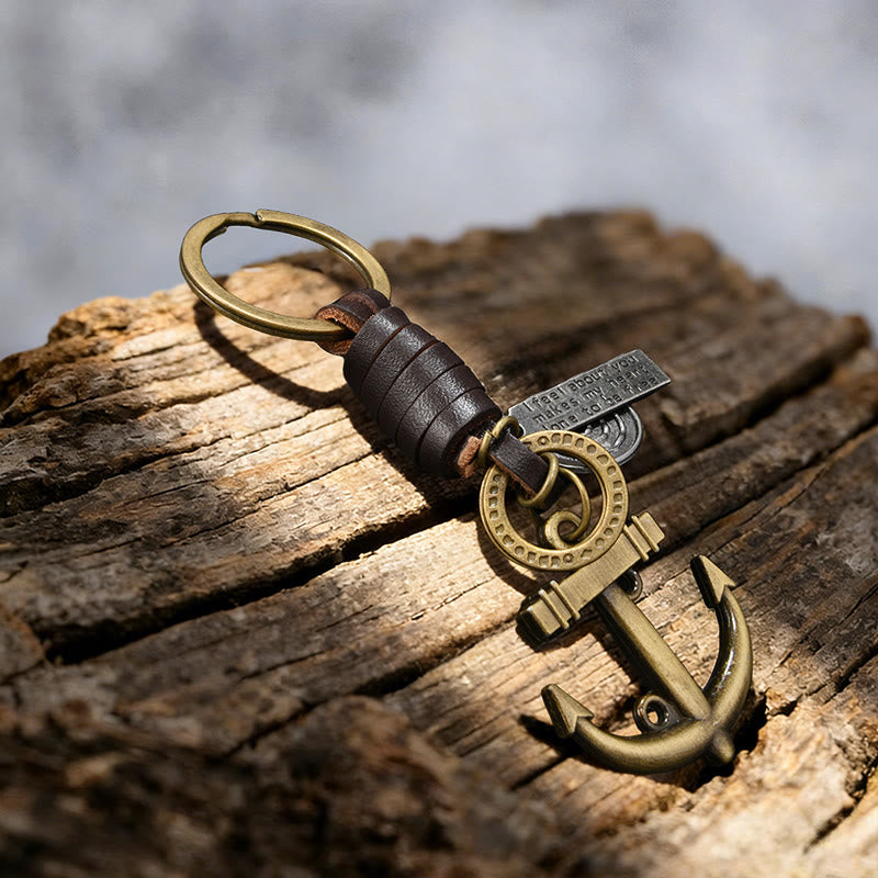 FREE Today: Anchor Motif Leather Wrapped Keychain - image 4