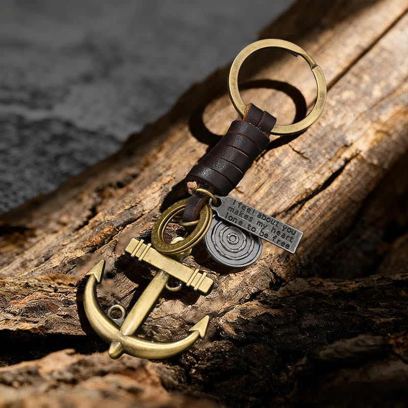 FREE Today: Anchor Motif Leather Wrapped Keychain - image 3