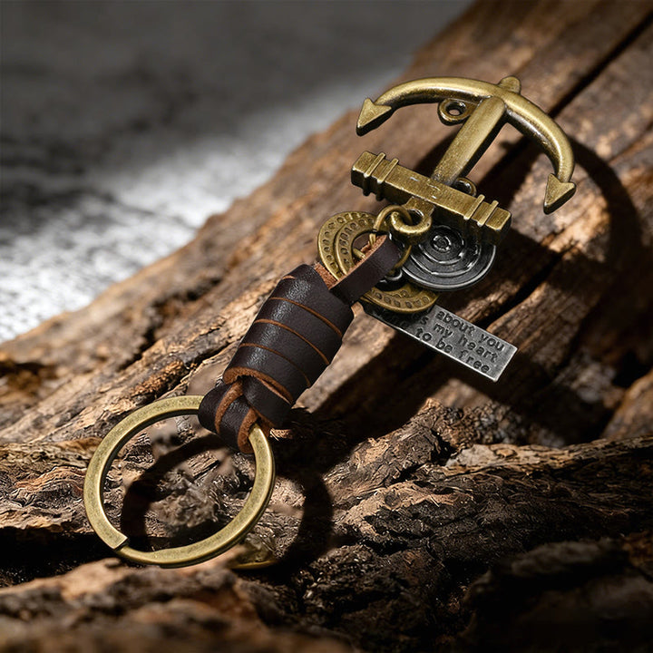FREE Today: Anchor Motif Leather Wrapped Keychain - image 2