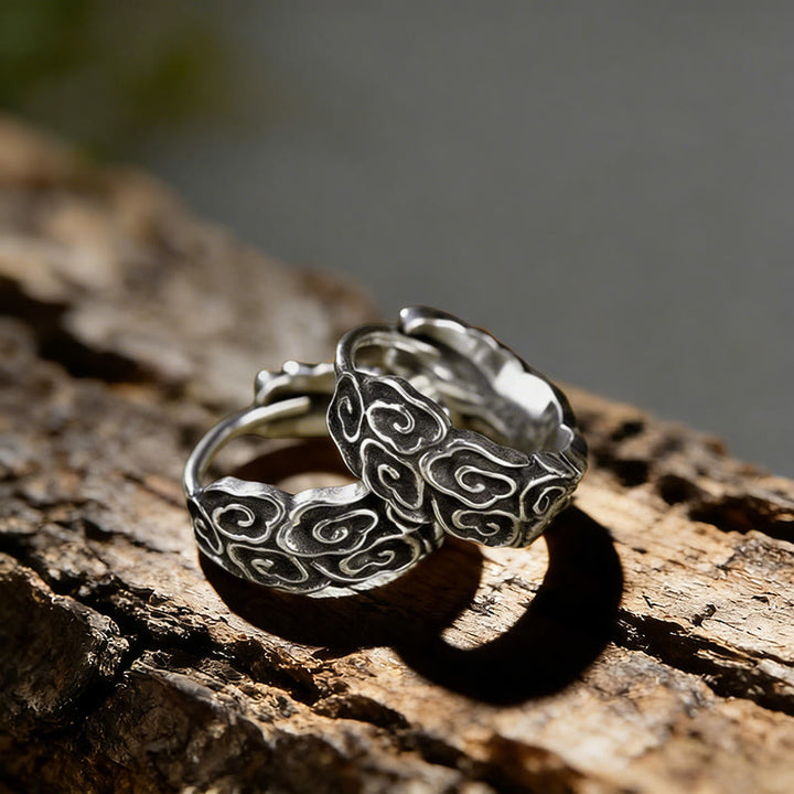 FREE Today: Carved Cloud Texture Vintage Style Earrings - image 1