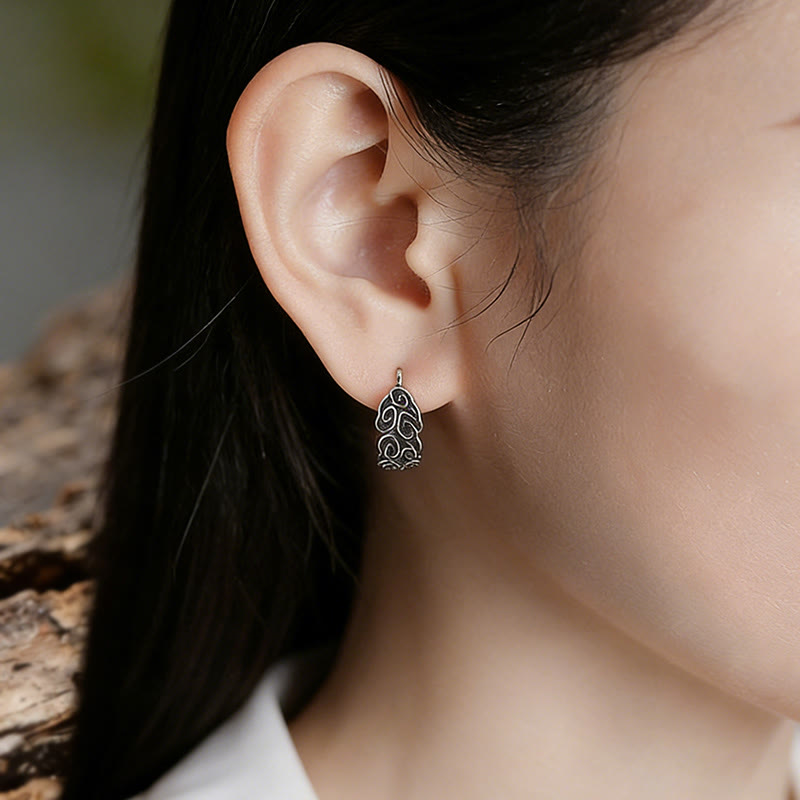 FREE Today: Carved Cloud Texture Vintage Style Earrings - image 5