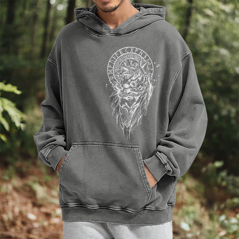 WorldNorse Viking Elder Rune Emblem Washed Hoodie - image 14