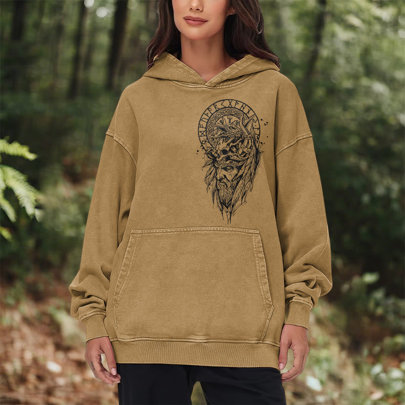 WorldNorse Viking Elder Rune Emblem Washed Hoodie - image 22