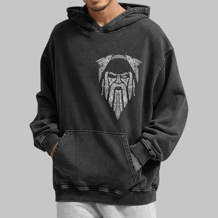 WorldNorse Gothic Rune Viking Elder Washed Hoodie - image 4