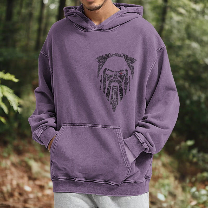 WorldNorse Gothic Rune Viking Elder Washed Hoodie - image 25