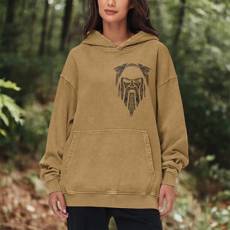 WorldNorse Gothic Rune Viking Elder Washed Hoodie - image 22