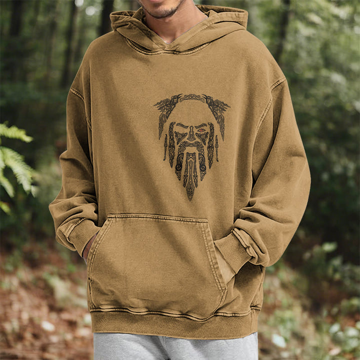 WorldNorse Gothic Rune Viking Elder Washed Hoodie - image 21