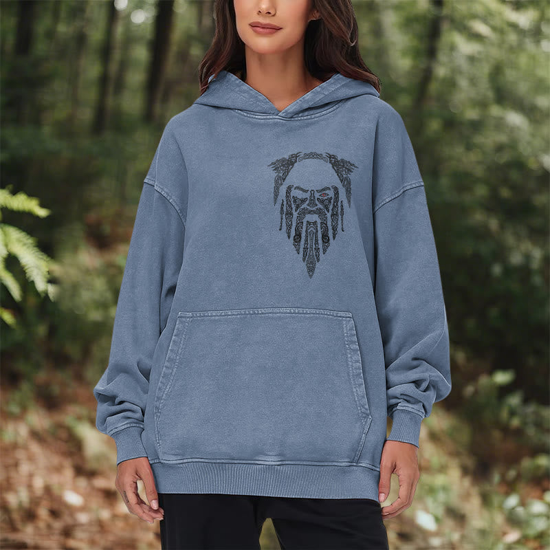 WorldNorse Gothic Rune Viking Elder Washed Hoodie - image 18