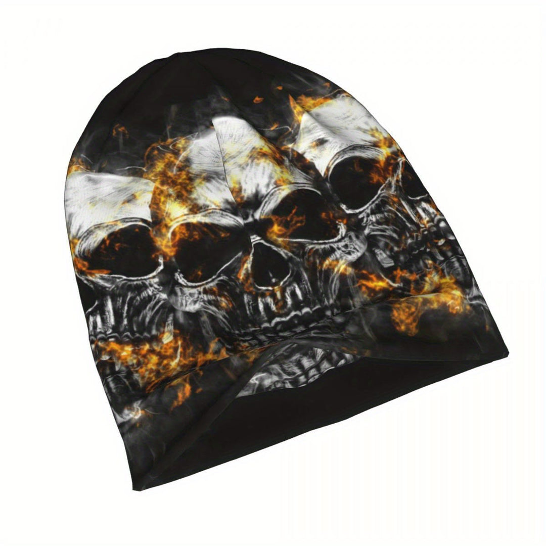 WorldNorse Blazing Skull Ash Tone Beanie - image 2
