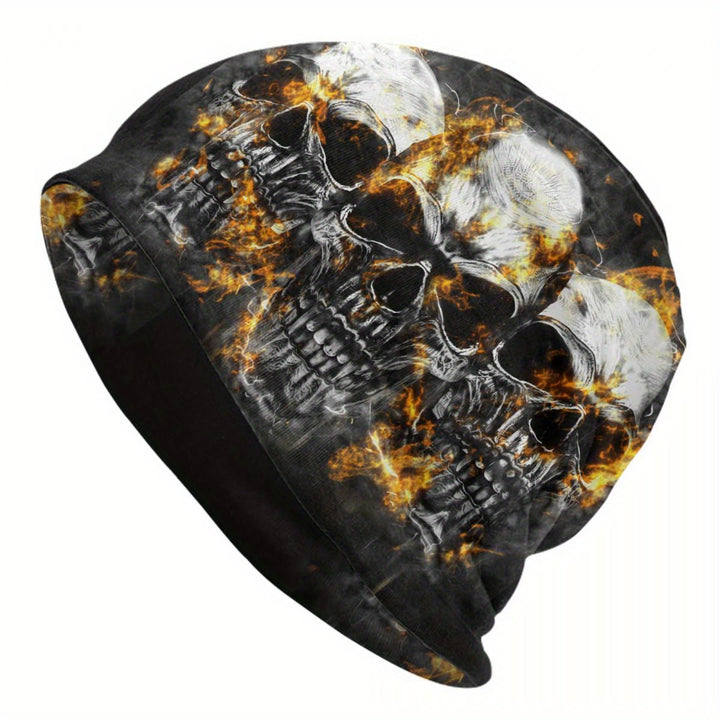 WorldNorse Blazing Skull Ash Tone Beanie - Skull - image 0