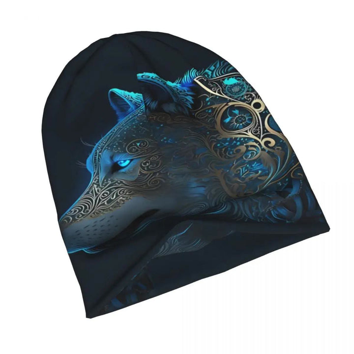 WorldNorse Gilded Ornament Wolf Azure Glow Beanie - image 2