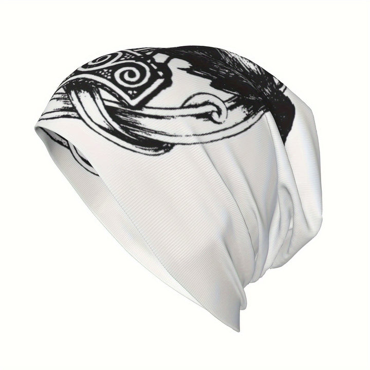 WorldNorse Ornate Knotwork Raven Vintage Beanie - image 3