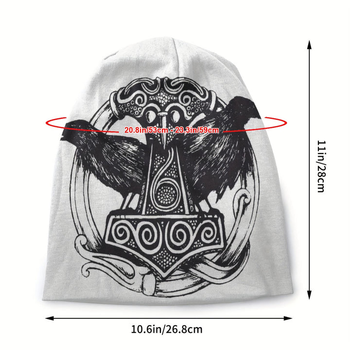 WorldNorse Ornate Knotwork Raven Vintage Beanie - image 4
