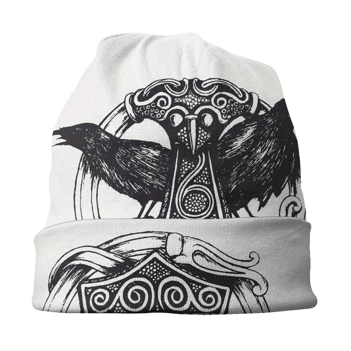 WorldNorse Ornate Knotwork Raven Vintage Beanie - image 1