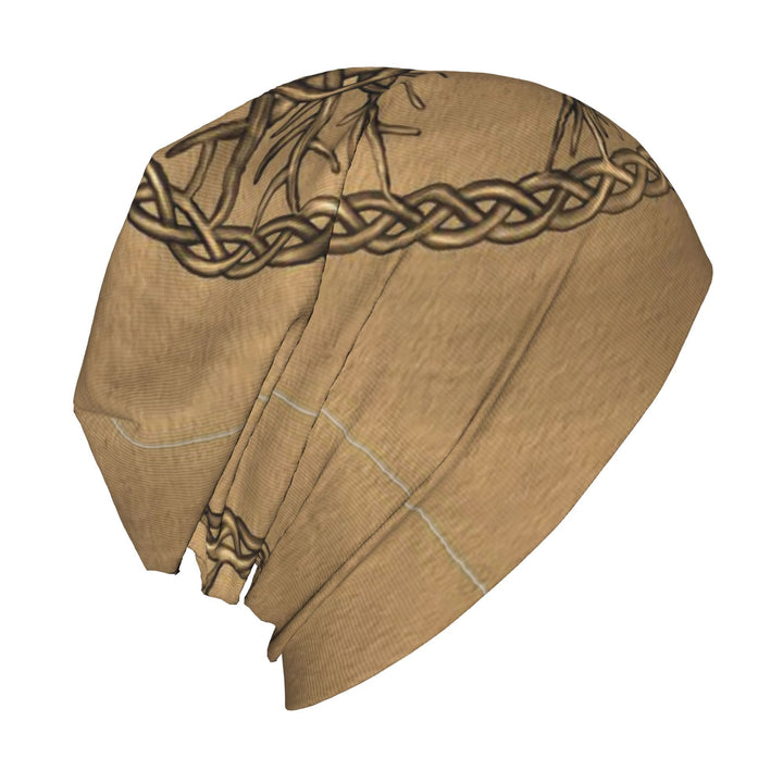 WorldNorse Earth Tone Celtic Knot Yggdrasil Beanie - image 3