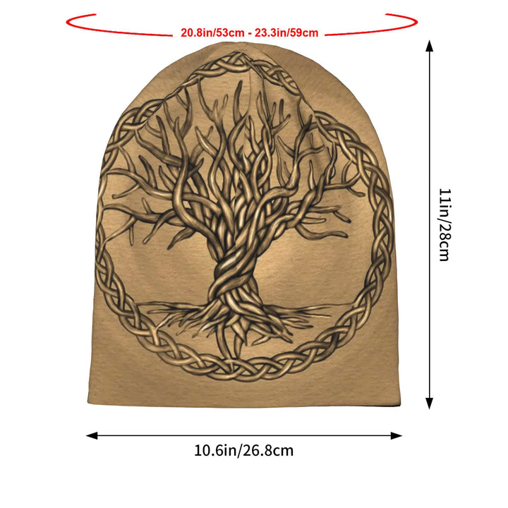WorldNorse Earth Tone Celtic Knot Yggdrasil Beanie - image 5