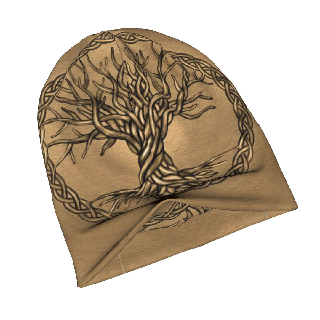 WorldNorse Earth Tone Celtic Knot Yggdrasil Beanie - image 2