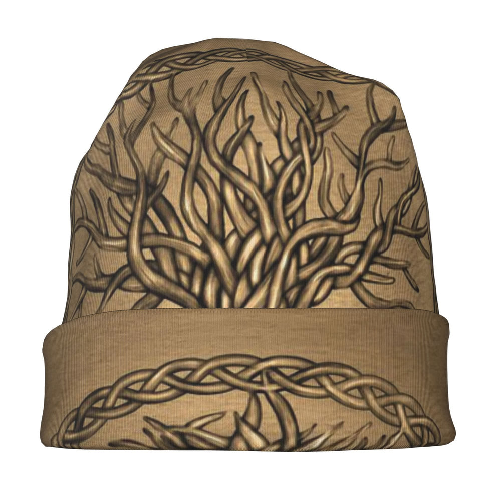 WorldNorse Earth Tone Celtic Knot Yggdrasil Beanie - image 1
