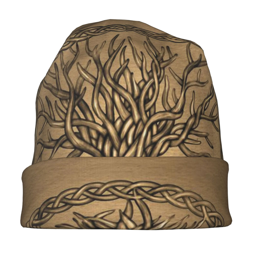 WorldNorse Earth Tone Celtic Knot Yggdrasil Beanie - image 1