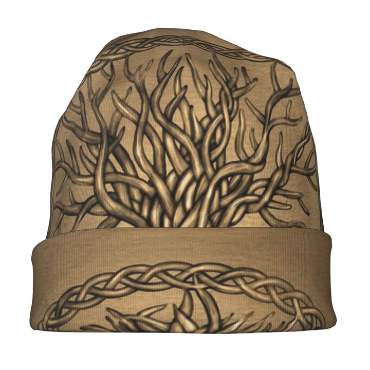 WorldNorse Earth Tone Celtic Knot Yggdrasil Beanie - image 1