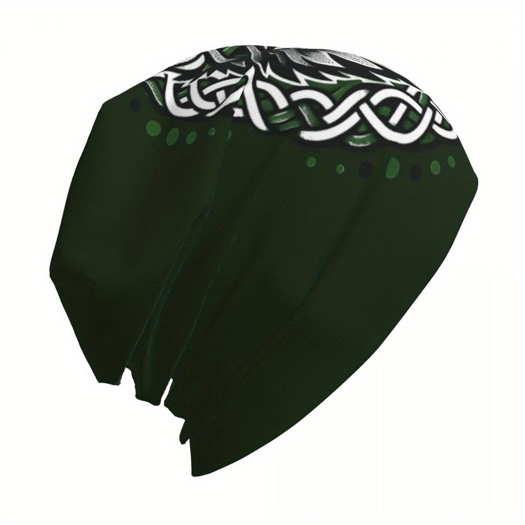 WorldNorse Emerald Celtic Knot Wolf Beanie - image 7