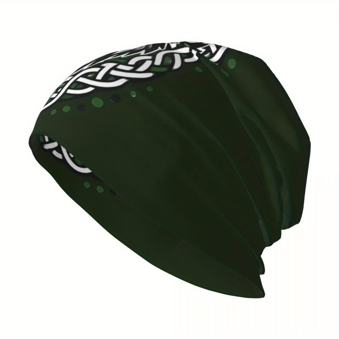 WorldNorse Emerald Celtic Knot Wolf Beanie - image 8
