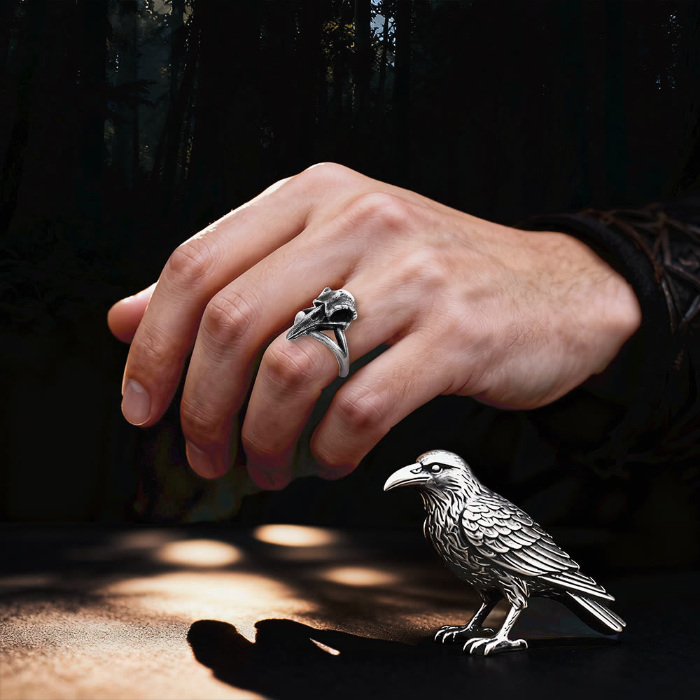 FREE Today: Gothic Raven Crow Skull Ring - image 1